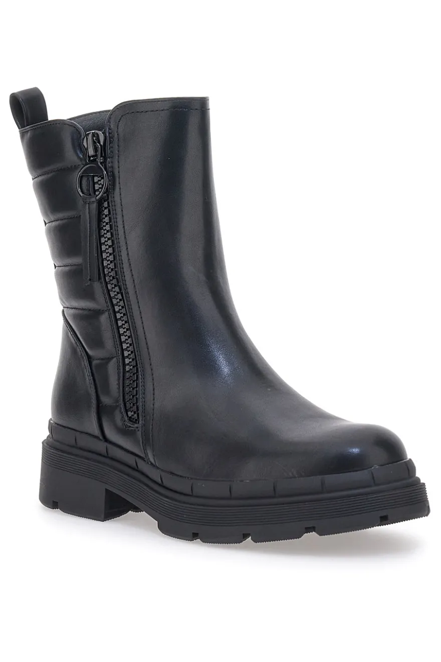 Stivaletti neri con ricamo decorativo PITTARELLO CAPSULE 24222005