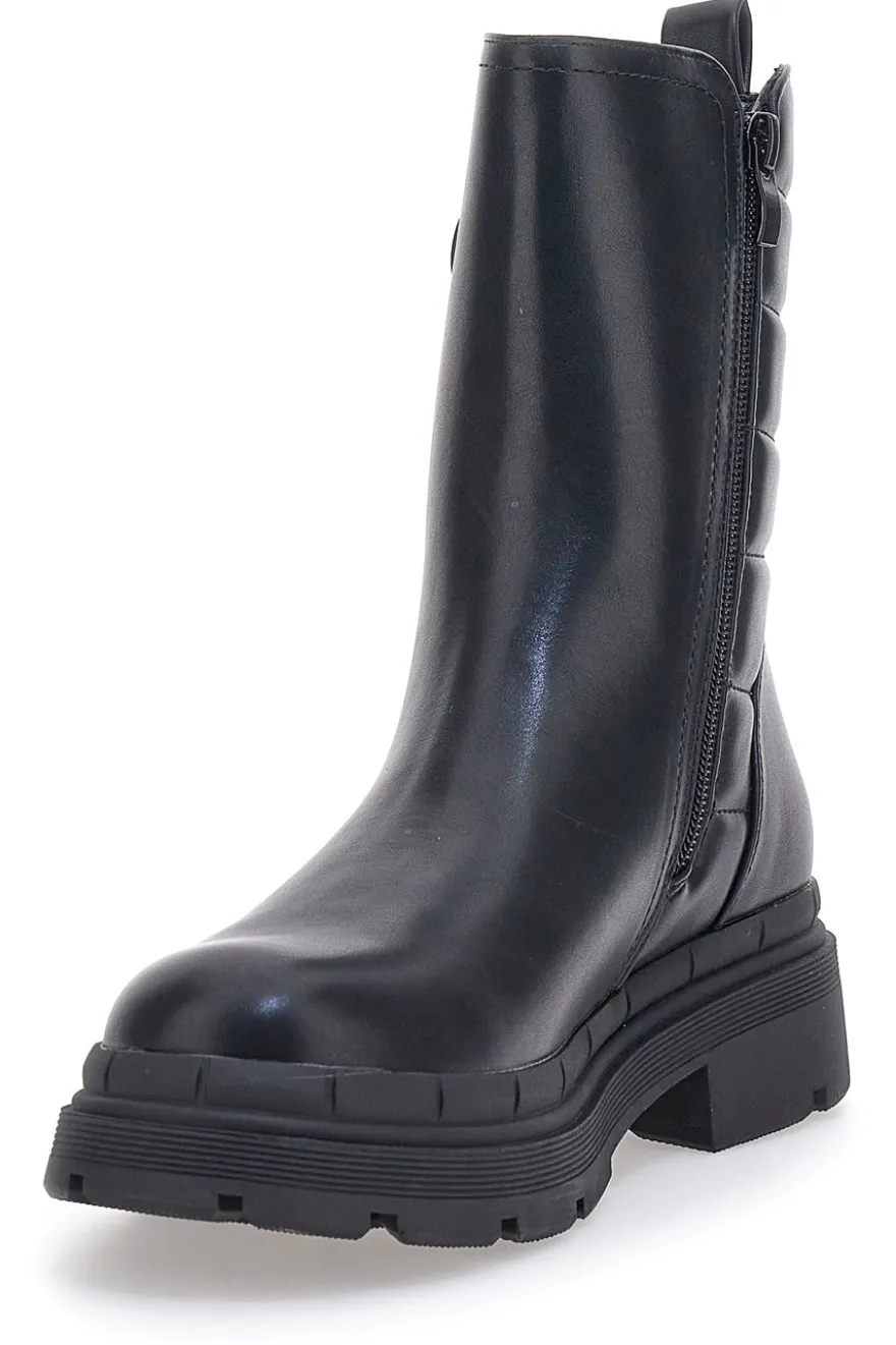 Stivaletti neri con ricamo decorativo PITTARELLO CAPSULE 24222005