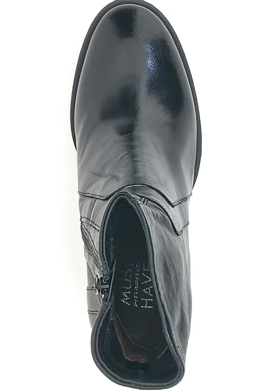 Stivaletti Neri Con Tacco 8 Cm In Vera Pelle Pittarello Must Have P26206