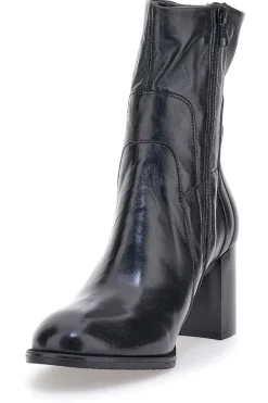Stivaletti Neri Con Tacco 8 Cm In Vera Pelle Pittarello Must Have P26206