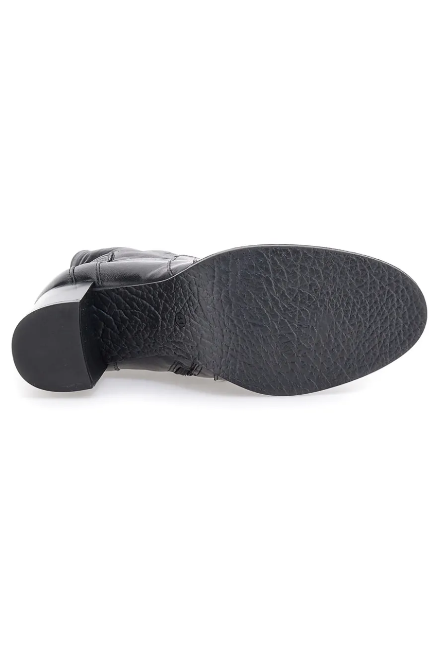 Stivaletti Neri Con Tacco 8 Cm In Vera Pelle Pittarello Must Have P26206