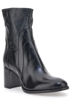Stivaletti Neri Con Tacco 8 Cm In Vera Pelle Pittarello Must Have P26206