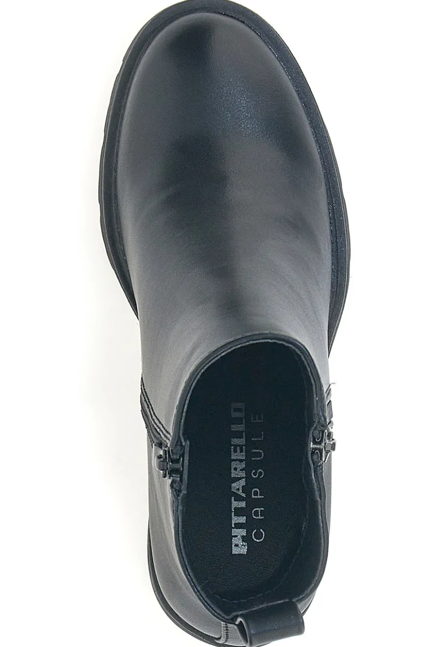 Stivaletti neri con tacco alto e zip decorativa Pittarello Capsule BT24182003