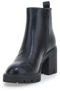 Stivaletti neri con tacco alto e zip decorativa Pittarello Capsule BT24182003