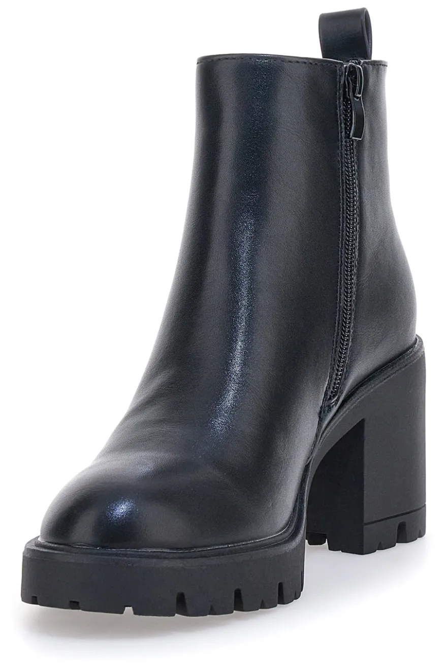 Stivaletti neri con tacco alto e zip decorativa Pittarello Capsule BT24182003