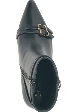 Stivaletti neri con tacco basso e cinturini decorativi MON DIEU B8830Q2