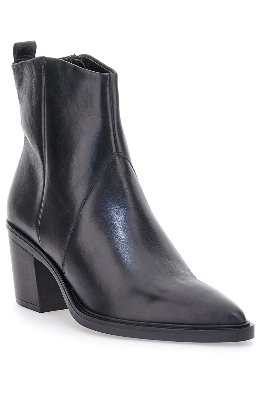 Stivaletti Neri Con Tacco In Vera Pelle Pittarello Glam 54054