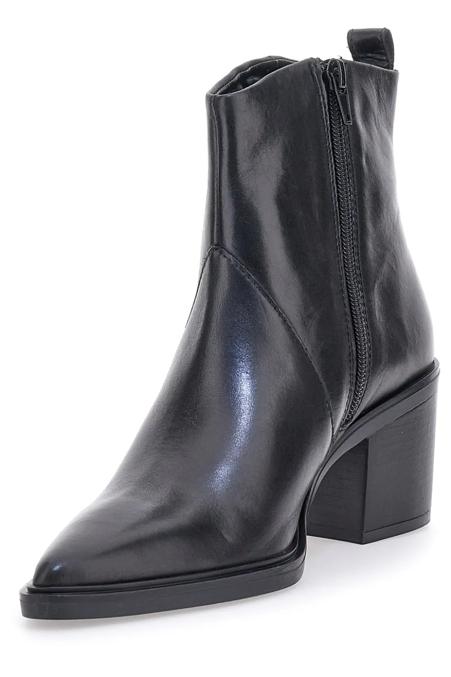 Stivaletti Neri Con Tacco In Vera Pelle Pittarello Glam 54054