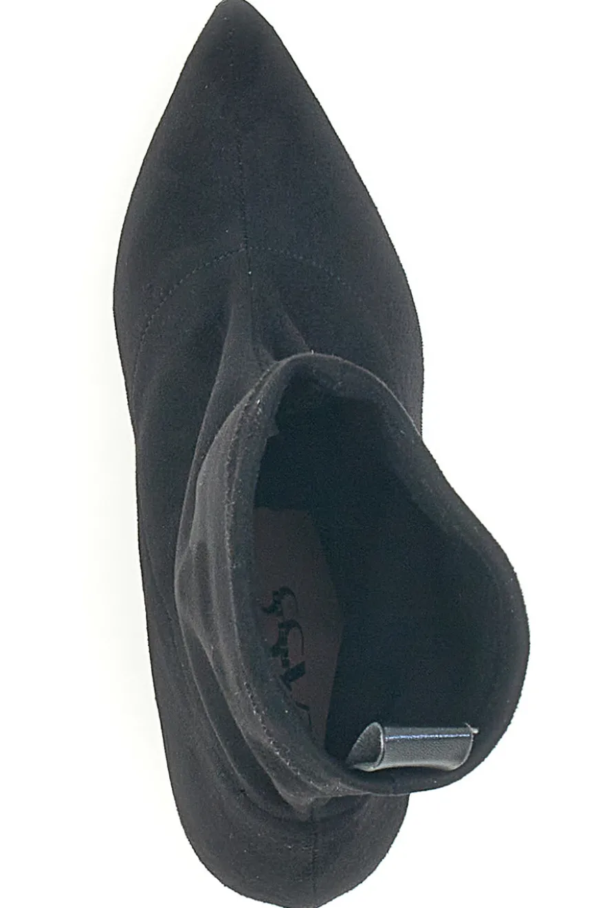 Stivaletti Neri Con Tacco 8 Cm Effetto Suede Pittarello Class 636