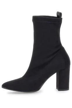 Stivaletti Neri Con Tacco 8 Cm Effetto Suede Pittarello Class 636