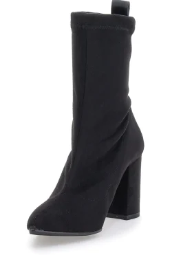 Stivaletti Neri Con Tacco 8 Cm Effetto Suede Pittarello Class 636