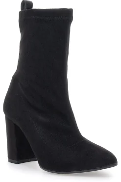 Stivaletti Neri Con Tacco 8 Cm Effetto Suede Pittarello Class 636