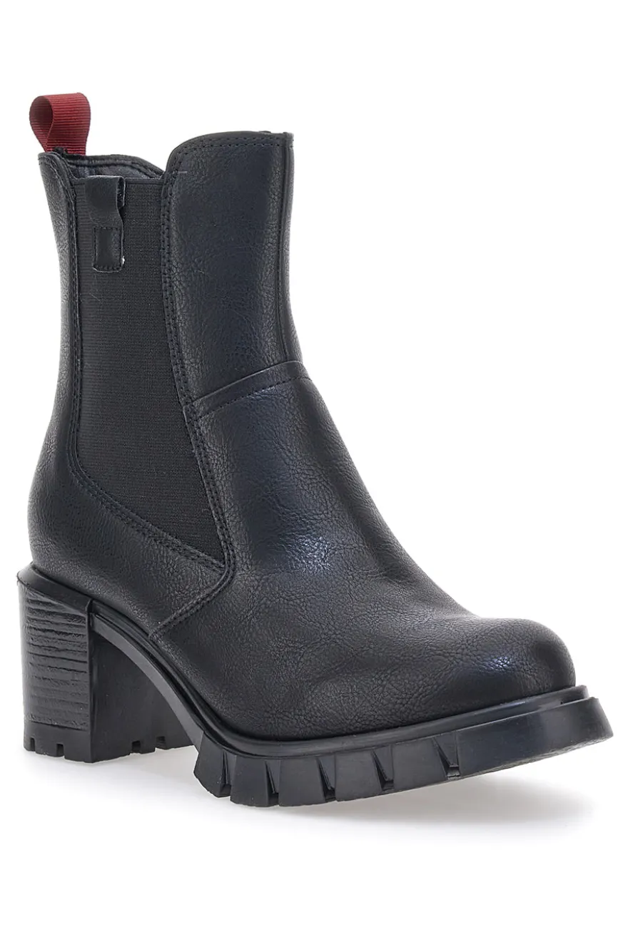 Stivaletti Neri Con Tacco Plocadi 2304