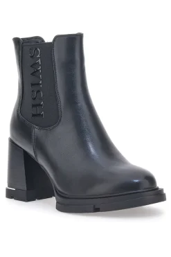 Stivaletti Neri con Tacco Swish 3