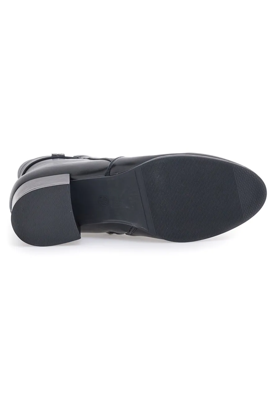 Stivaletti Neri Con Tacco a Blocco 4 cm Me & Me CDNYYONG98