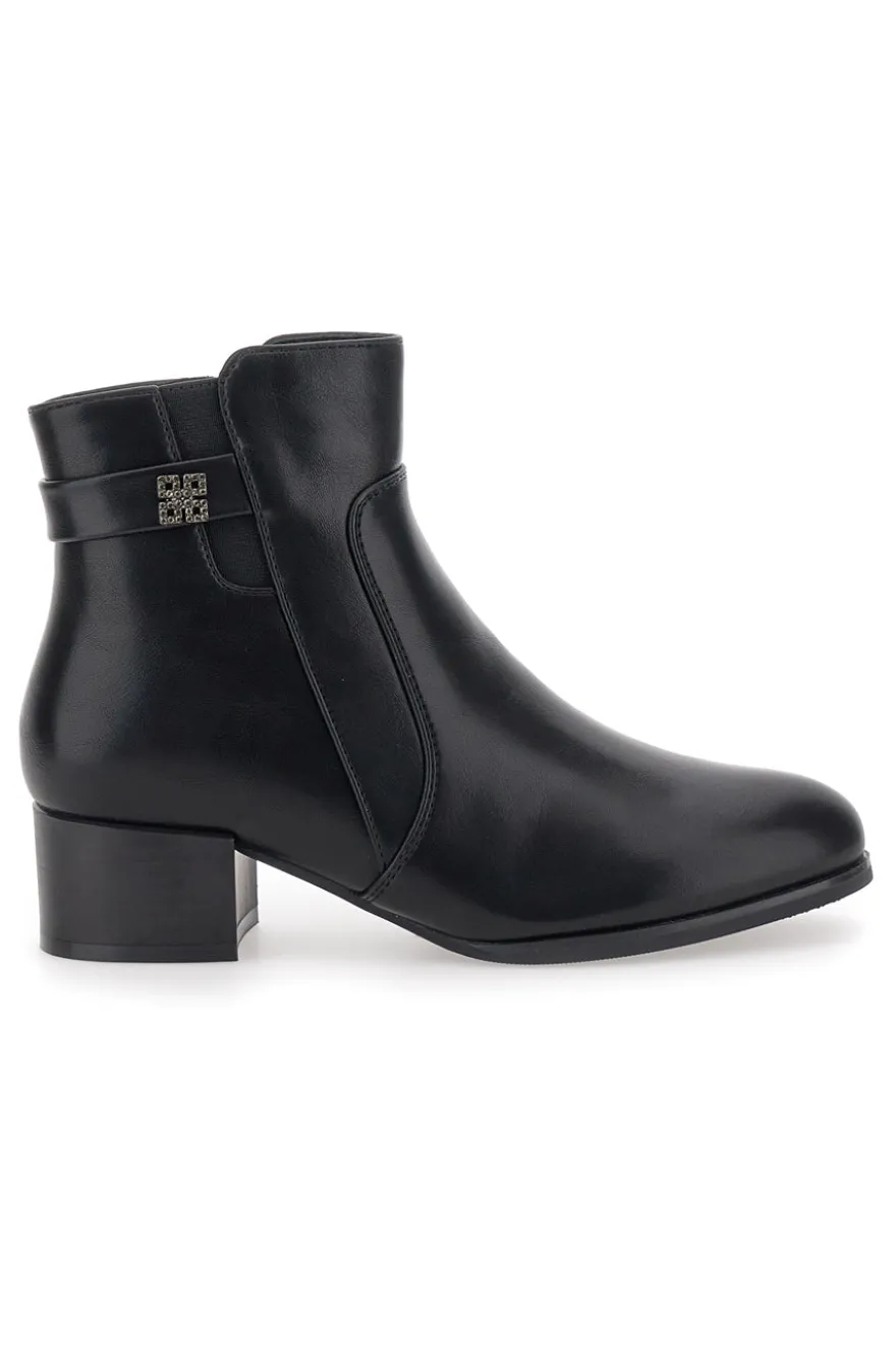 Stivaletti Neri Con Tacco a Blocco 4 cm Me & Me CDNYYONG98