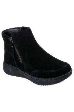 Stivaletti neri con zip e Memory Foam Skechers Wilshire Blvd Weekend Crush