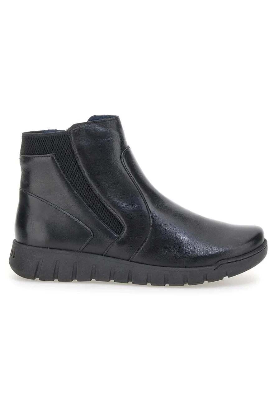 Stivaletti neri con zip laterale Plocadi 749066PT