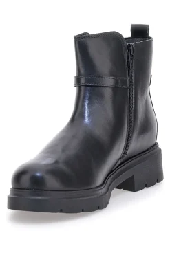 Stivaletti neri in pelle con morsetto Pittarello Class 849240