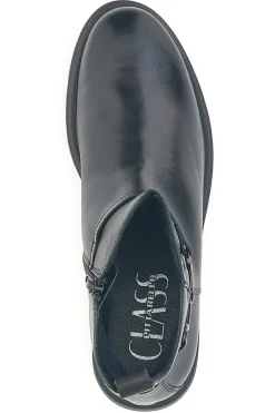 Stivaletti neri in pelle con morsetto Pittarello Class 849240