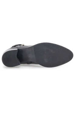 Stivaletti neri in pelle con tacco basso Pittarello Class 852160