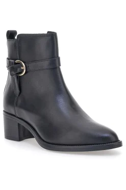 Stivaletti neri in pelle con tacco basso Pittarello Class 852160