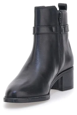 Stivaletti neri in pelle con tacco basso Pittarello Class 852160