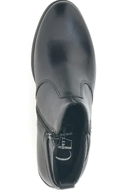 Stivaletti neri in pelle con tacco medio Pittarello class 1976