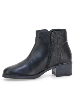 Stivaletti neri in pelle con fibbia laterale Pittarello Class 853065