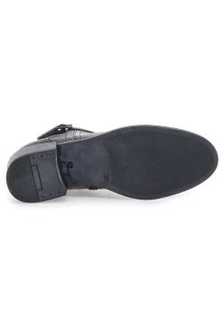 Stivaletti neri in pelle con fibbia laterale Pittarello Class 853065