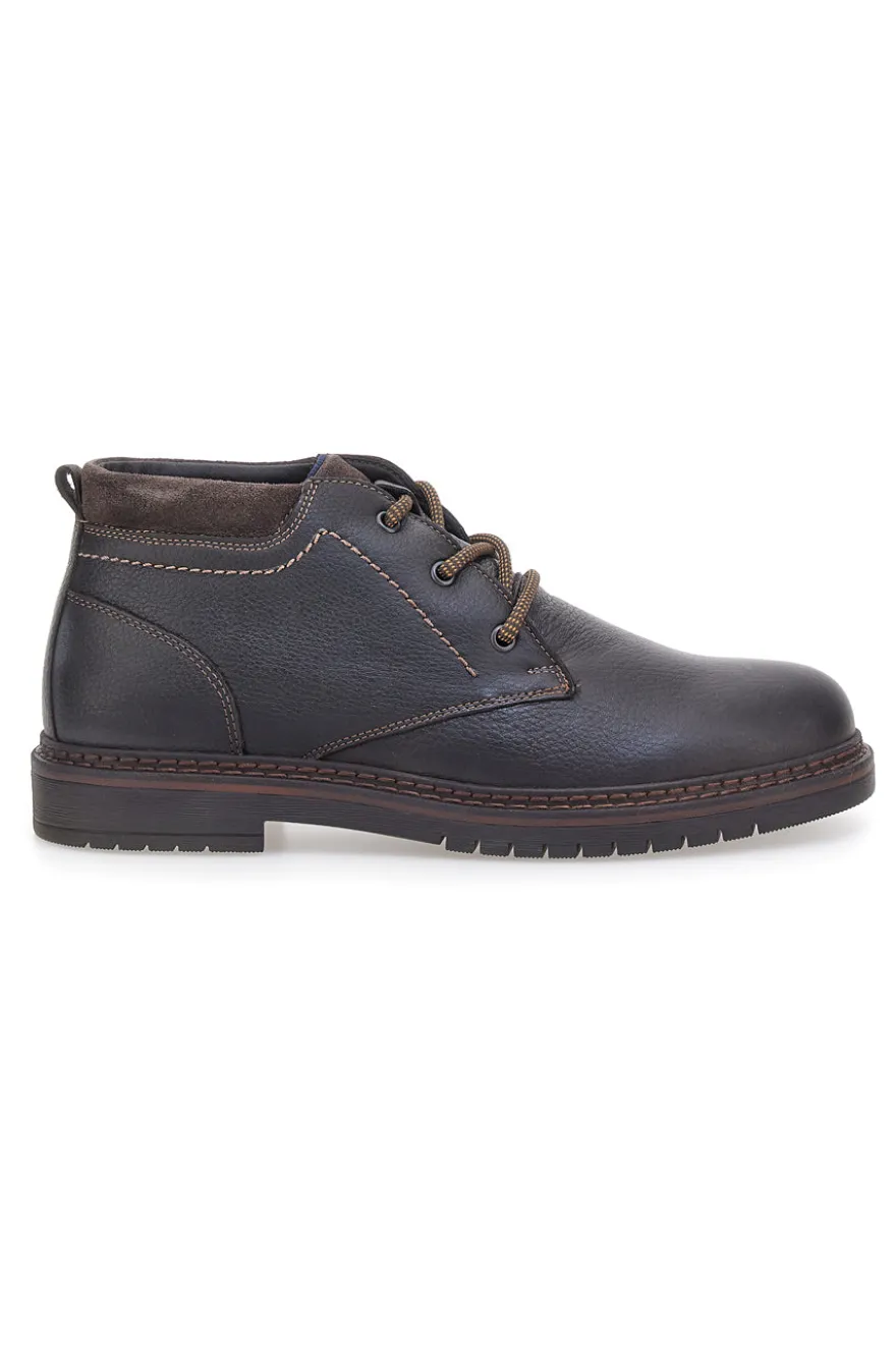 Stivaletti neri in vera pelle con collo imbottito Pittarello Eco 252520024