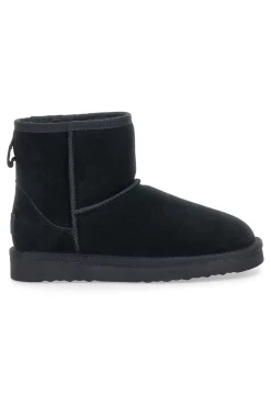 Stivaletti neri in vera pelle con pelo interno stile pantofola Pittarello wow 3551