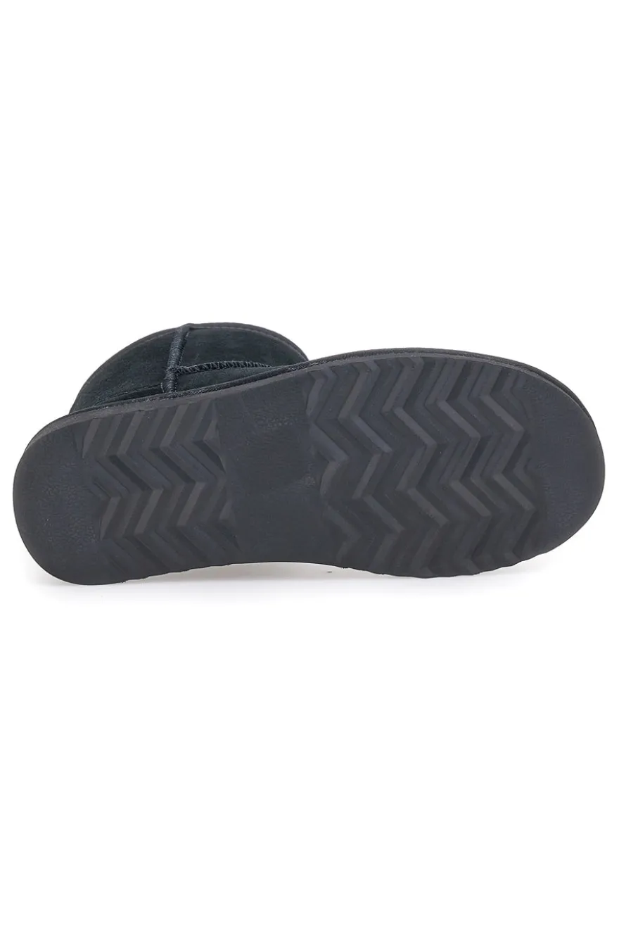 Stivaletti neri in vera pelle con pelo interno stile pantofola Pittarello wow 3551