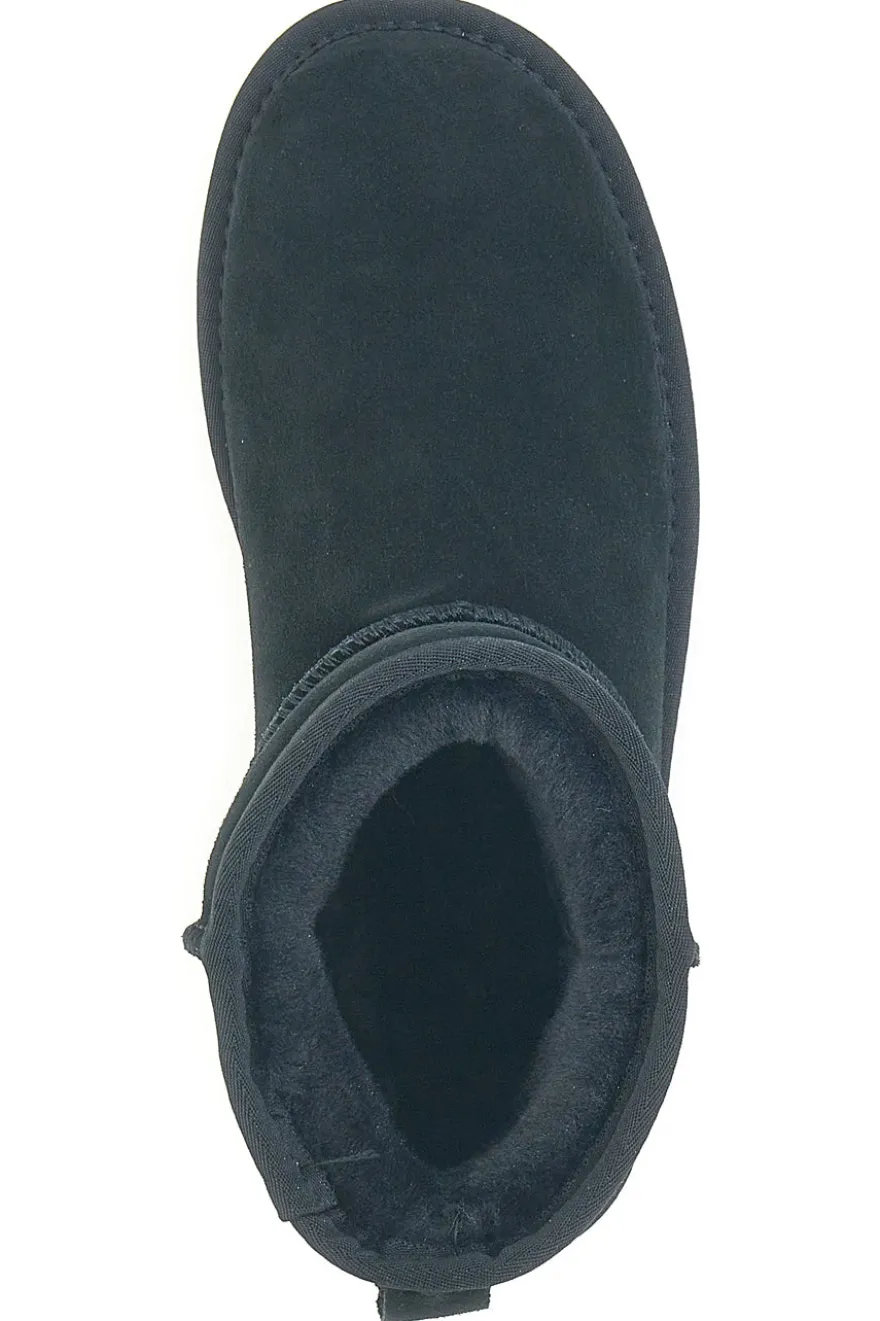 Stivaletti neri in vera pelle con pelo interno stile pantofola Pittarello wow 3551