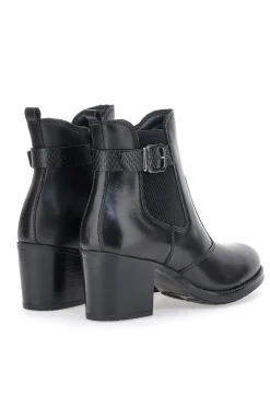 Stivaletti neri in vera pelle con tacco a blocco PITTARELLO CLASS 3047