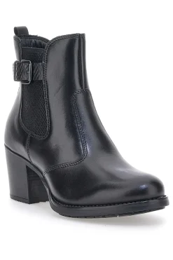 Stivaletti neri in vera pelle con tacco a blocco PITTARELLO CLASS 3047