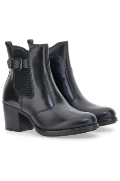 Stivaletti neri in vera pelle con tacco a blocco PITTARELLO CLASS 3047