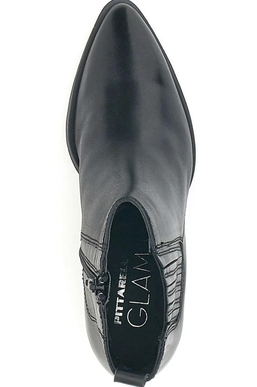 Stivaletti Neri Vera Pelle Con tacco a Blocco Pittarello Glam 54240