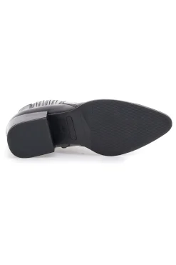 Stivaletti Neri Vera Pelle Con tacco a Blocco Pittarello Glam 54240