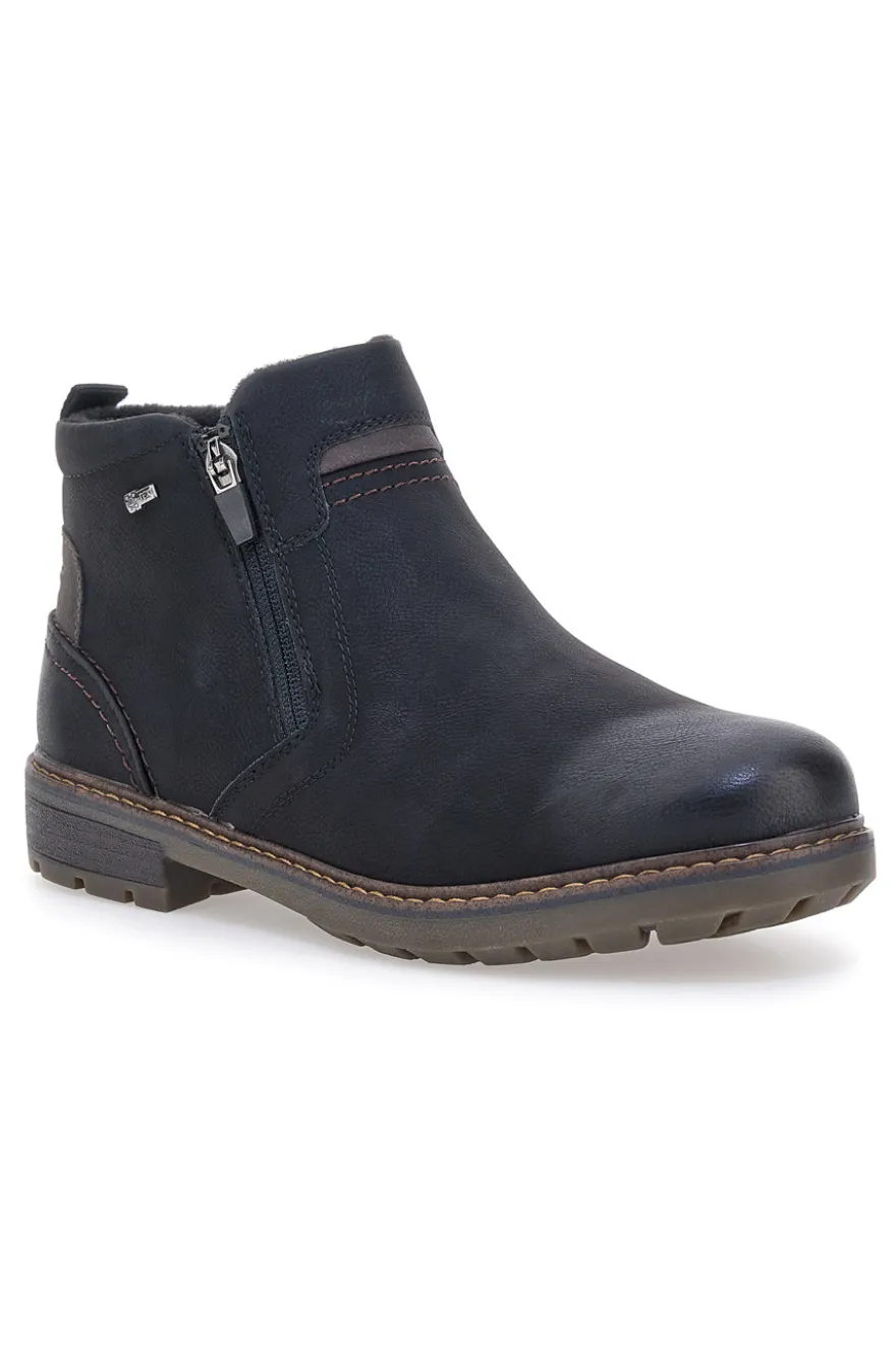 Stivaletti neri water repellent con zip laterale Relife 20821B16R