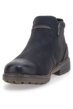Stivaletti neri water repellent con zip laterale Relife 20821B16R