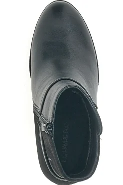 Stivaletti Nero con Tacco Alto e Plateau e Dettagli Dorati Le Havre Paris RQ23WT7