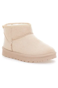 Stivaletti pantofola beige con interno in pelo Pittarello Love PK1699C