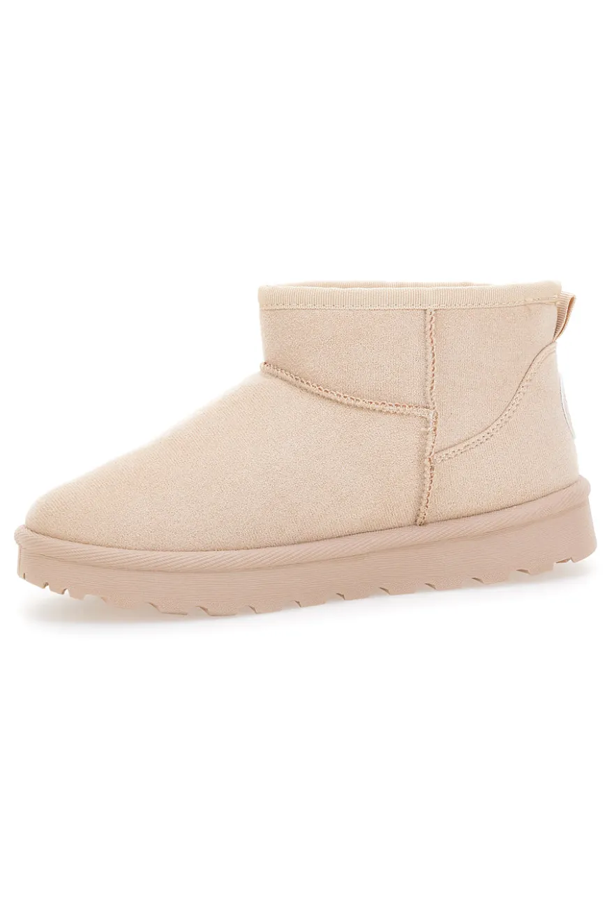 Stivaletti pantofola beige con interno in pelo Pittarello Love PK1699C