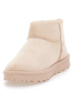 Stivaletti pantofola beige con interno in pelo Pittarello Love PK1699C