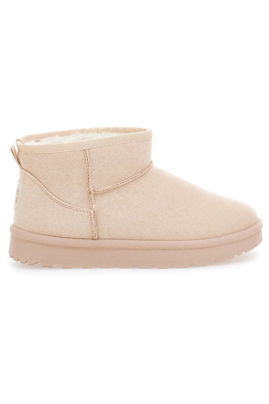 Stivaletti pantofola beige con interno in pelo Pittarello Love PK1699C