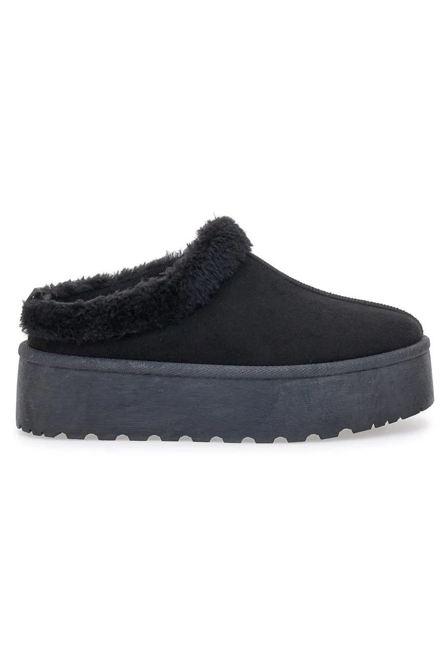 Stivaletti Pantofole con Pelo Nere Pittarello Love 1913
