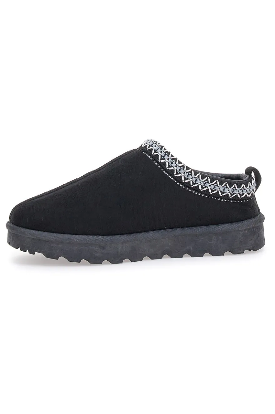 Stivaletti Pantofole con Pelo Nere Pittarello Love 1859