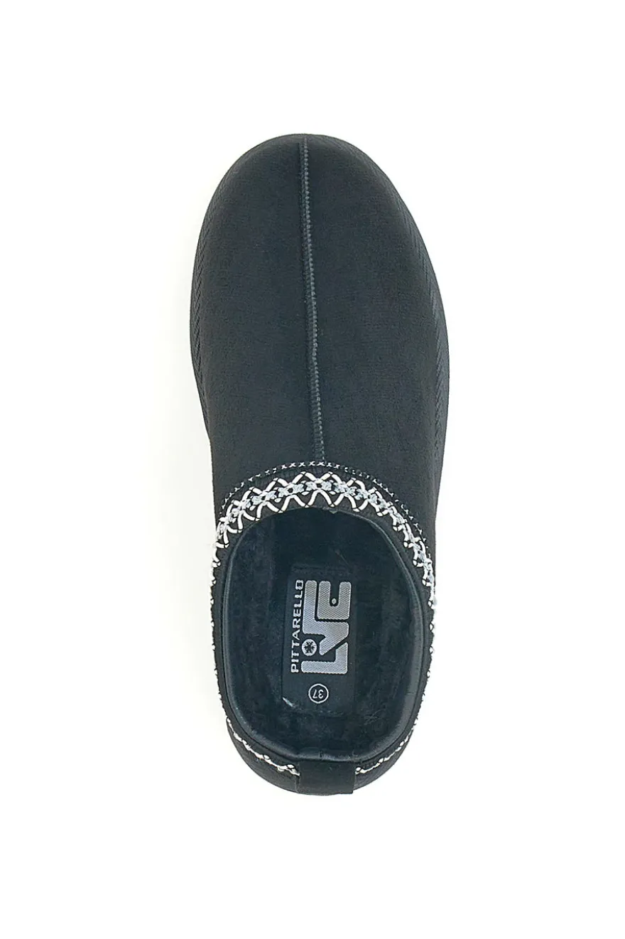 Stivaletti Pantofole con Pelo Nere Pittarello Love 1859