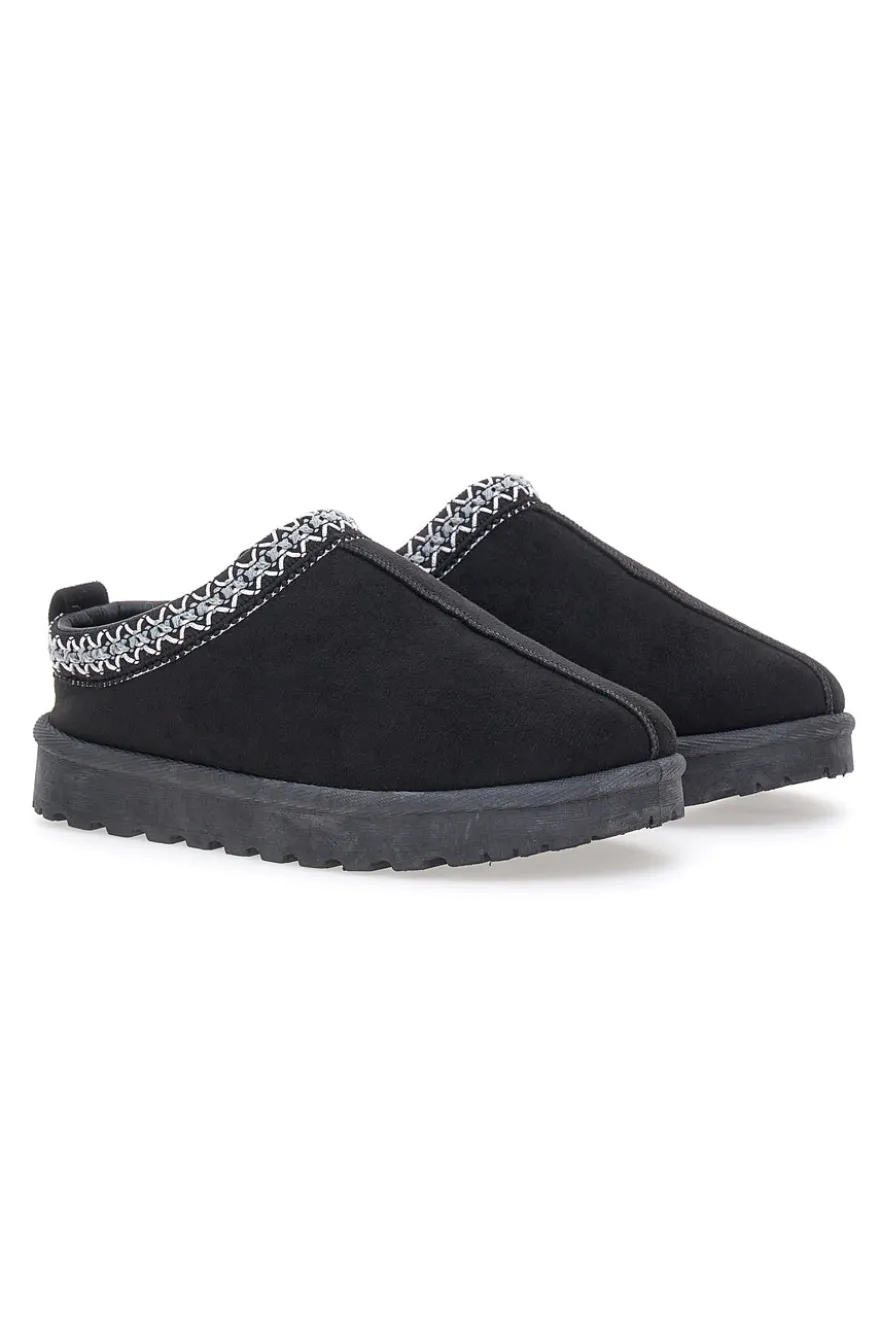 Stivaletti Pantofole con Pelo Nere Pittarello Love 1859